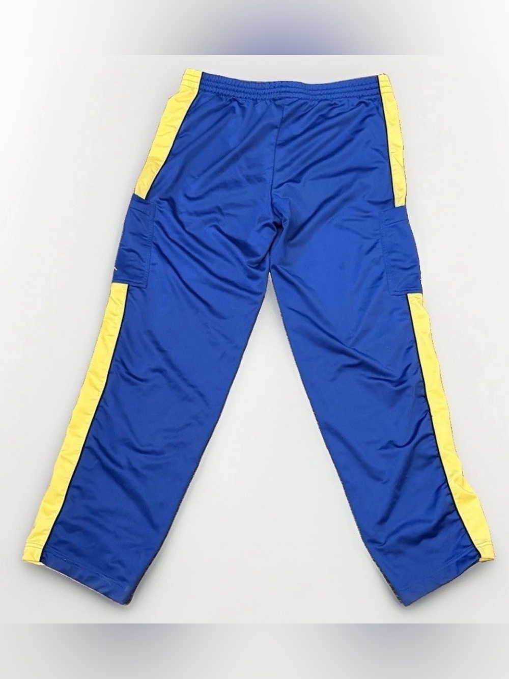 Vintage Men’s Kappa Track Pants XL Blue Yellow Cargo Soccer Warm Up Athletic Y2K